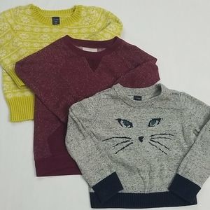 Girls sweaters, size 3T, 3pcs